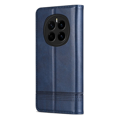For Honor Magic7 AZNS Magnetic Calf Texture Flip Leather Phone Case(Dark Blue)