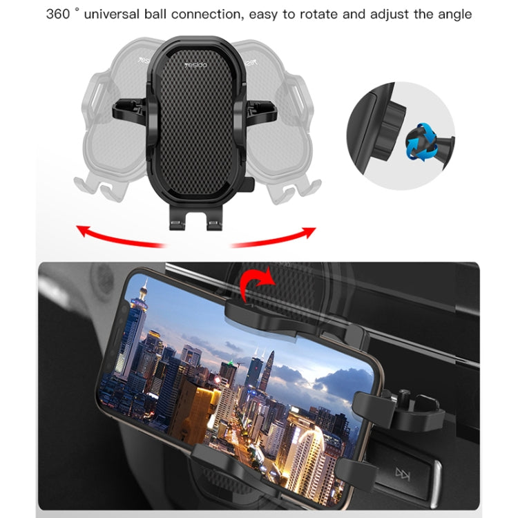 Support Téléphone de Voiture Yesido C84 Rotatif à 360 Degrés pour Port CD (Noir)