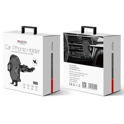 Support Téléphone de Voiture Yesido C84 Rotatif à 360 Degrés pour Port CD (Noir)