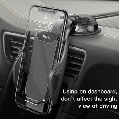 Yesido C99 Car Center Console Suction Cup Mobile Phone Navigation Holder(Black)