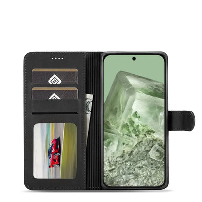 For Google Pixel 8a LC.IMEEKE Calf Texture Flip Leather Phone Case(Black)