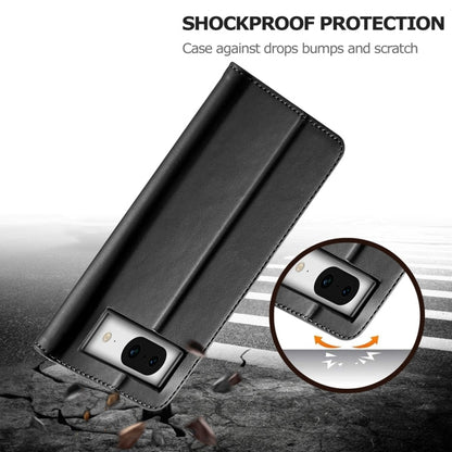 For Google Pixel 8a LC.IMEEKE Calf Texture Flip Leather Phone Case(Black)