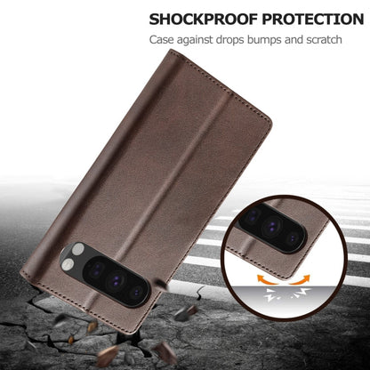 For Google Pixel 9 Pro XL LC.IMEEKE Calf Texture Flip Leather Phone Case(Brown)