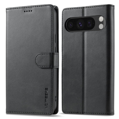 For Google Pixel 9 Pro XL LC.IMEEKE Calf Texture Flip Leather Phone Case(Black)