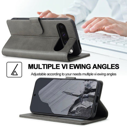 For Google Pixel 9 Pro XL LC.IMEEKE Calf Texture Flip Leather Phone Case(Grey)