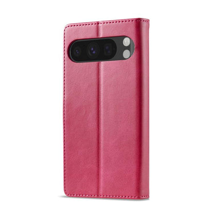 For Google Pixel 10 Pro XL LC.IMEEKE Calf Texture Flip Leather Phone Case(Red)