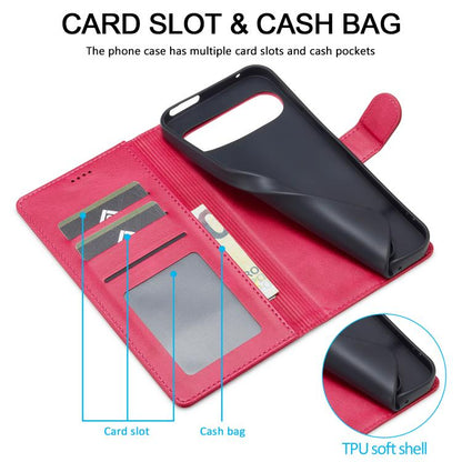 For Google Pixel 10 Pro XL LC.IMEEKE Calf Texture Flip Leather Phone Case(Red)