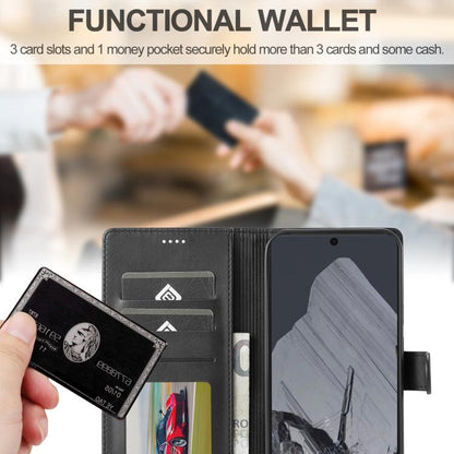 For Google Pixel 10 / 10 Pro LC.IMEEKE Calf Texture Flip Leather Phone Case(Black)