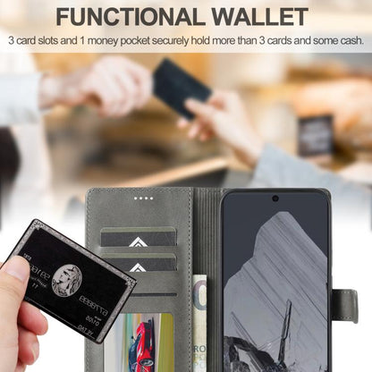 For Google Pixel 10 / 10 Pro LC.IMEEKE Calf Texture Flip Leather Phone Case(Grey)
