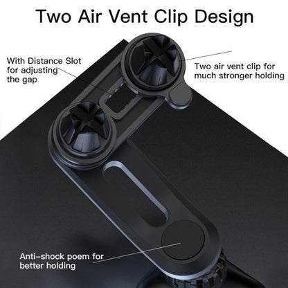 Yesido C106 Car Air Outlet Dual Clip Magsafe Magnetic Phone Navigation Holder(Black)