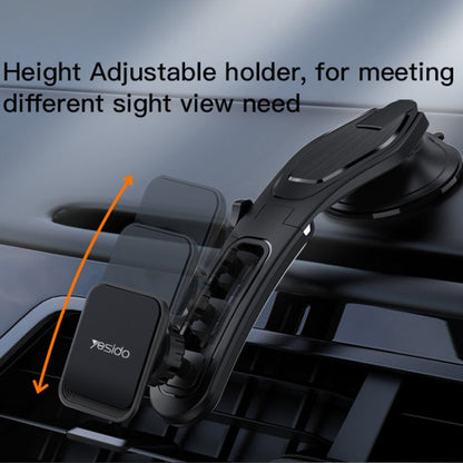 Yesido C107 Car Suction Cup Magsafe Magnetic Phone Holder(Black)