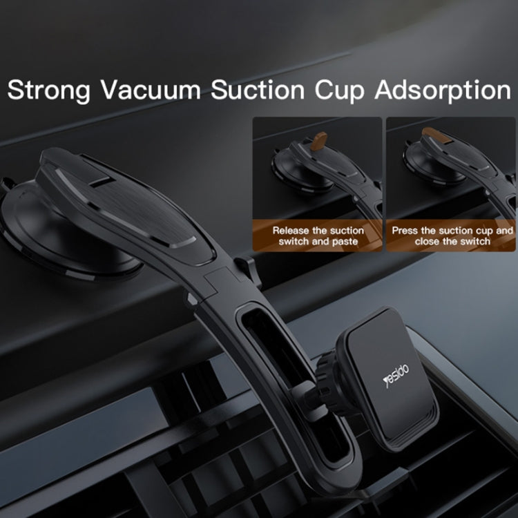 Yesido C107 Car Suction Cup Magsafe Magnetic Phone Holder(Black)
