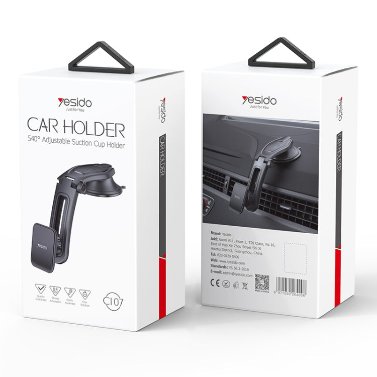 Yesido C107 Car Suction Cup Magsafe Magnetic Phone Holder(Black)