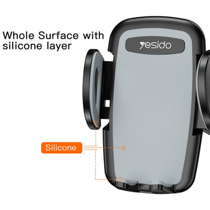 Yesido C108 360 Degree Rotation Car Windshield Suction Cup Phone Holder(Black)