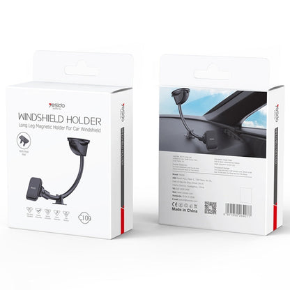 Support de téléphone magnétique Yesido C109 Magsafe à ventouse pour pare-brise de voiture, rotation à 360 degrés (noir)