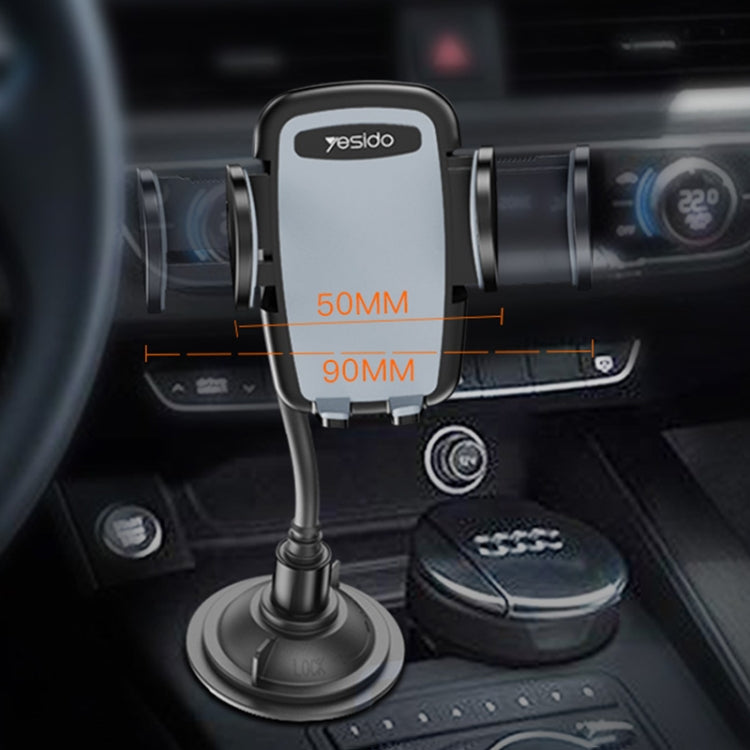 Yesido C112 Universal Car Water Cup Holder Telescopic Hose Phone Holder(Black)