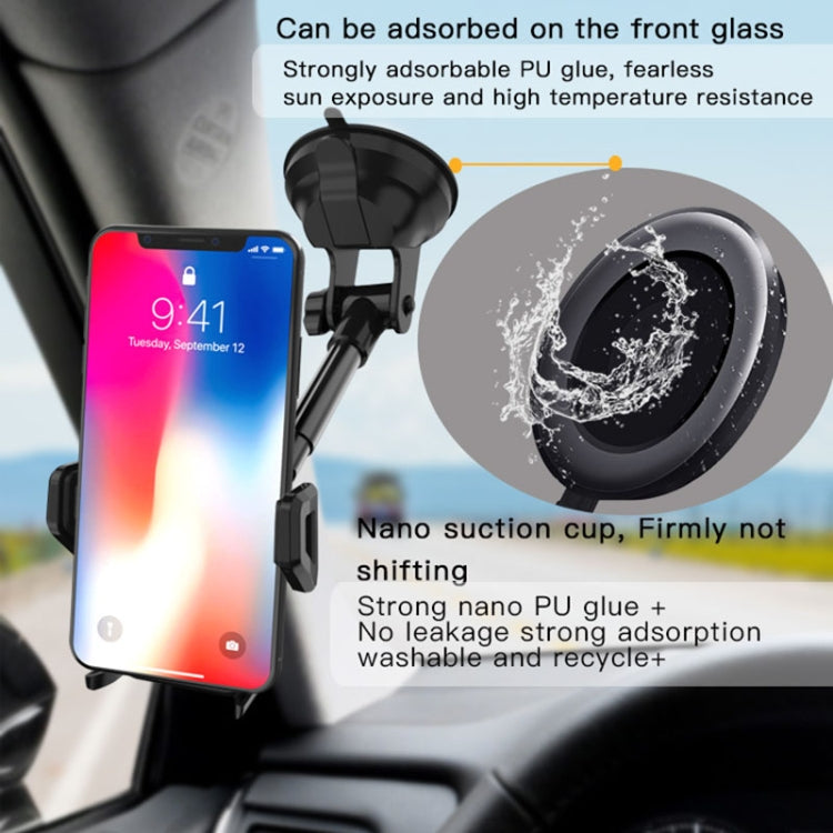 Support de téléphone de voiture pliable Yesido C40 avec clip automatique et rotation à 360 degrés (noir)