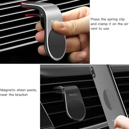 Yesido C64 Car Air Vent Strong Magnetic Phone Holder(Black)