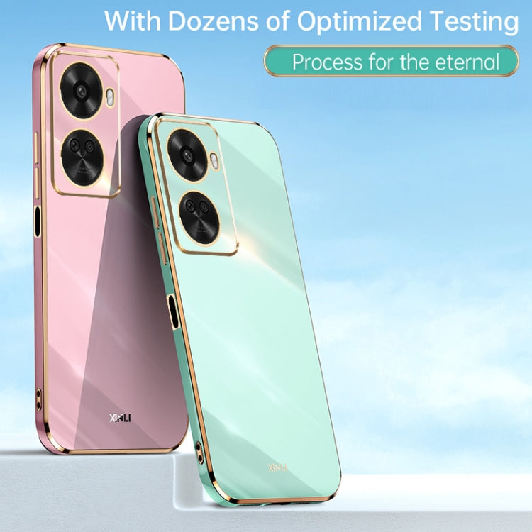 For Huawei Nova 11 SE XINLI Straight Edge 6D Electroplate TPU Phone Case(Cherry Purple)