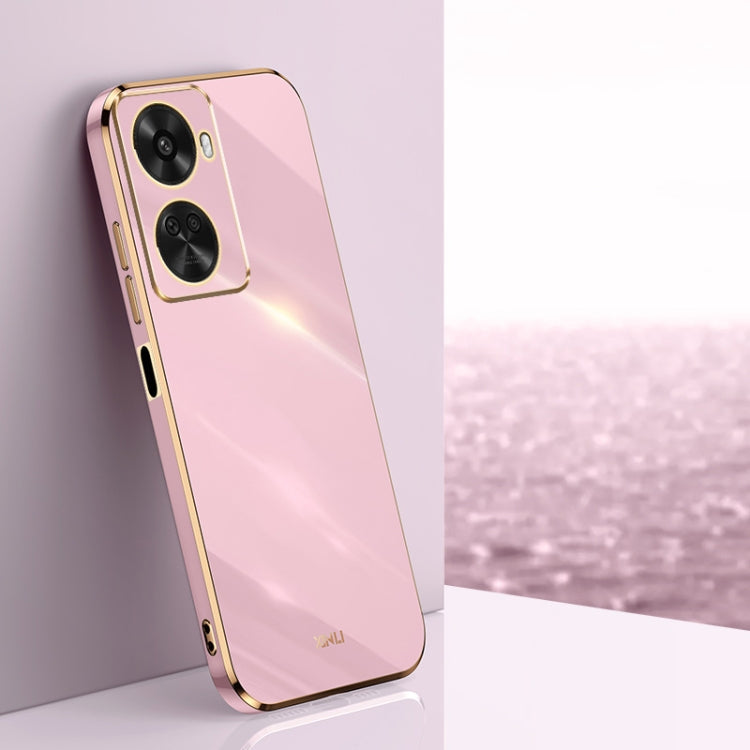 For Huawei Nova 11 SE XINLI Straight Edge 6D Electroplate TPU Phone Case(Cherry Purple)