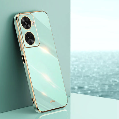 Pour Huawei Nova 11 SE XINLI Housse de téléphone en TPU électrolytique 6D à bords droits (vert menthe)