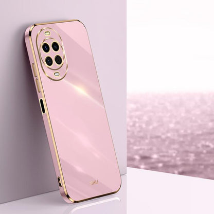 For Huawei Nova 14 XINLI Straight Edge 6D Electroplate TPU Phone Case(Cherry Purple)