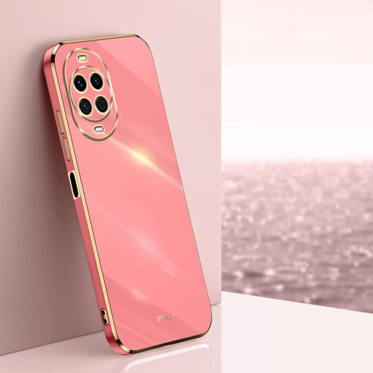 Pour Huawei Nova 14 XINLI Coque de téléphone en TPU plaquée 6D à bords droits (Rouge Hawthorn)