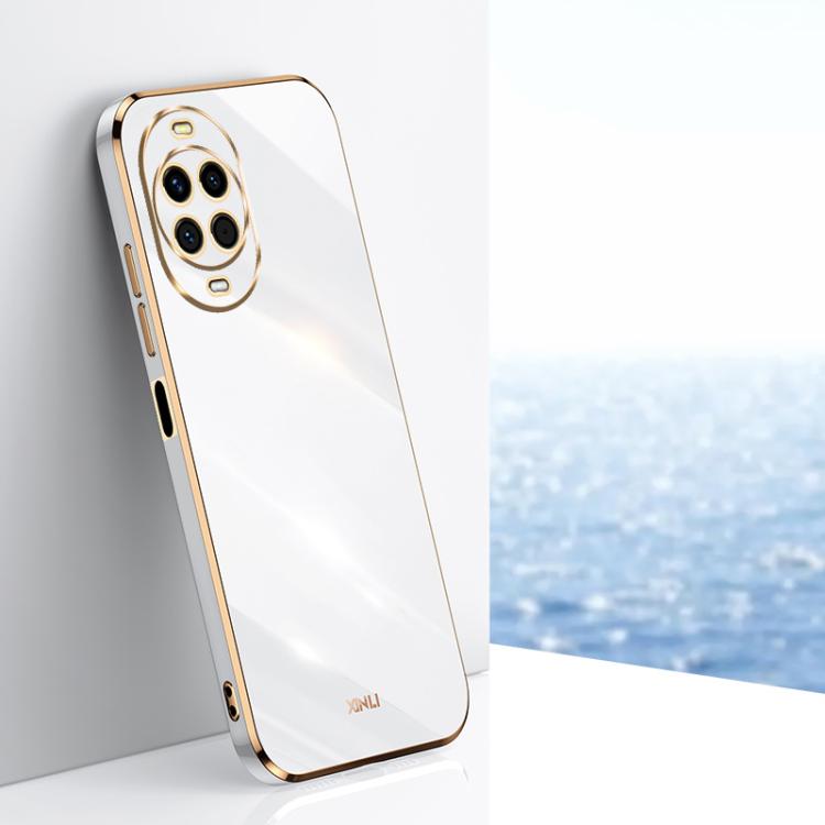 For Huawei Nova 14 XINLI Straight Edge 6D Electroplate TPU Phone Case(White)