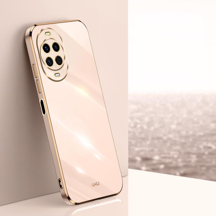 For Huawei Nova 14 XINLI Straight Edge 6D Electroplate TPU Phone Case(Pink)