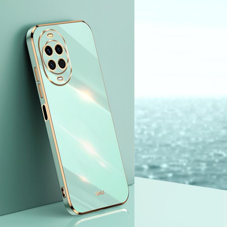 For Huawei Nova 14 XINLI Straight Edge 6D Electroplate TPU Phone Case(Mint Green)