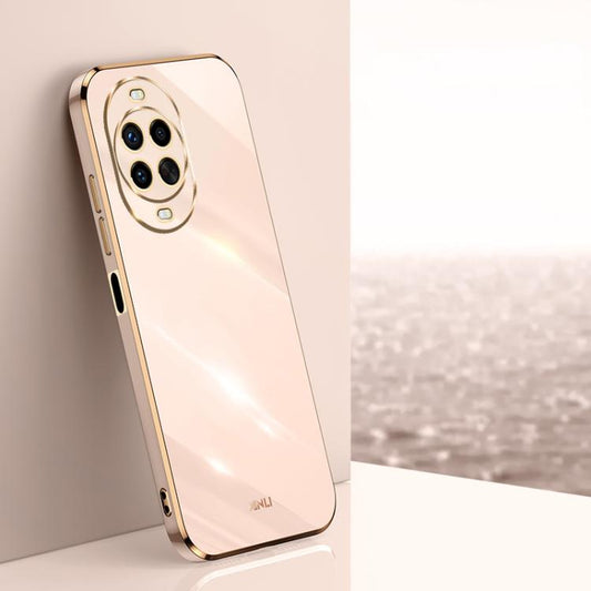 For Huawei Nova 14 Pro XINLI Straight Edge 6D Electroplate TPU Phone Case(Pink)