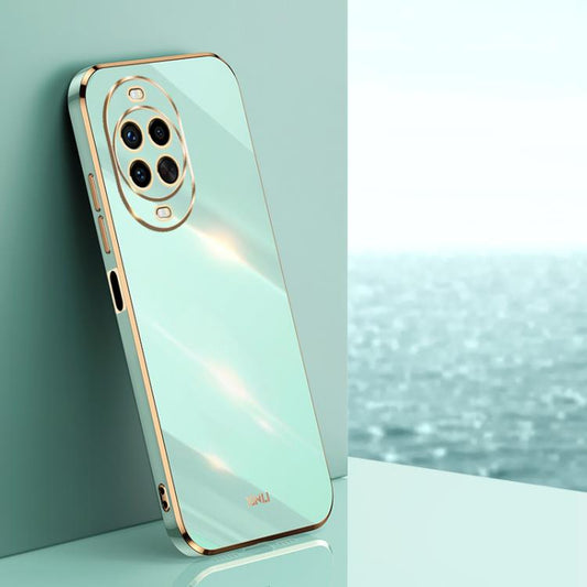 Pour coque de téléphone en TPU électrolytique 6D à bords droits XINLI pour Huawei Nova 14 Pro (vert menthe)