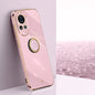 For Huawei nova 12 Pro XINLI Straight Edge 6D Electroplate TPU Phone Case with Ring Holder(Cherry Purple)
