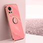 For Huawei nova 12 Pro XINLI Straight Edge 6D Electroplate TPU Phone Case with Ring Holder(Hawthorn Red)