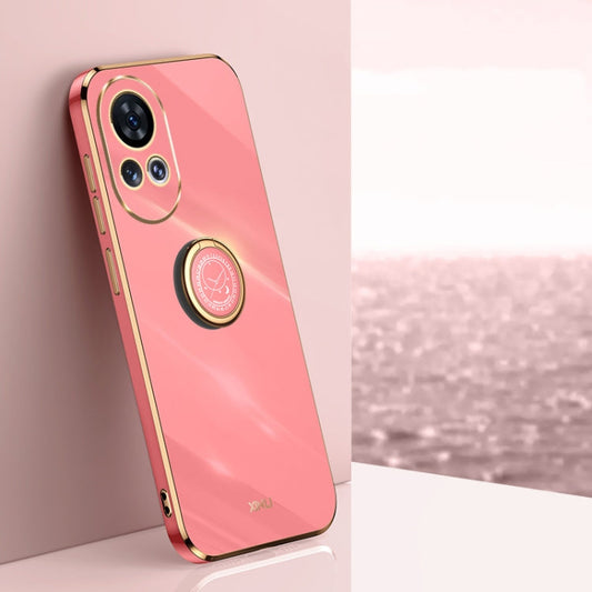 Pour Huawei nova 12 Coque de téléphone en TPU électrolytique 6D à bord droit XINLI avec support annulaire (Rouge Hawaï)