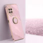 For Huawei Nova 14 XINLI Straight Edge 6D Electroplate TPU Phone Case with Ring Holder(Cherry Purple)