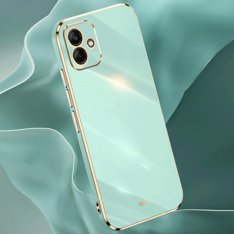 Pour Samsung Galaxy A05, étui de téléphone en TPU électrolytique 6D à bords droits XINLI (rose)