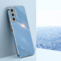 For Samsung Galaxy A05s XINLI Straight Edge 6D Electroplate TPU Phone Case(Celestial Blue)
