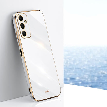 For Samsung Galaxy A05s XINLI Straight Edge 6D Electroplate TPU Phone Case(White)