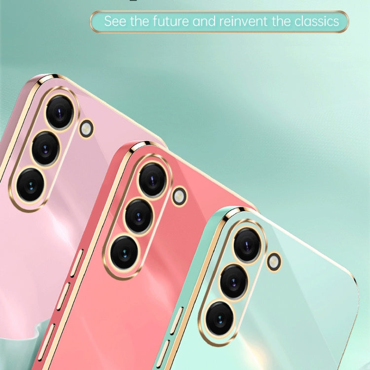 For Samsung Galaxy S24 5G XINLI Straight Edge 6D Electroplate TPU Phone Case(Cherry Purple)