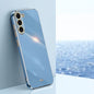 For Samsung Galaxy S24 5G XINLI Straight Edge 6D Electroplate TPU Phone Case(Celestial Blue)