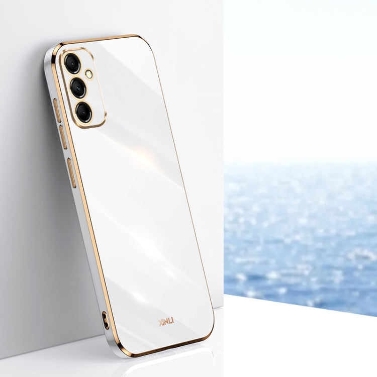 For Samsung Galaxy A55 XINLI Straight Edge 6D Electroplate TPU Phone Case(White)