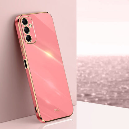For Samsung Galaxy A15 XINLI Straight Edge 6D Electroplate TPU Phone Case(Hawthorn Red)