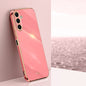 For Samsung Galaxy A25 5G XINLI Straight Edge 6D Electroplate TPU Phone Case(Hawthorn Red)