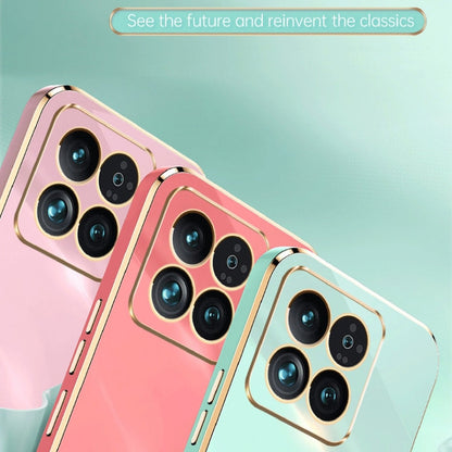 For Xiaomi 14 XINLI Straight Edge 6D Electroplate TPU Phone Case(Hawthorn Red)