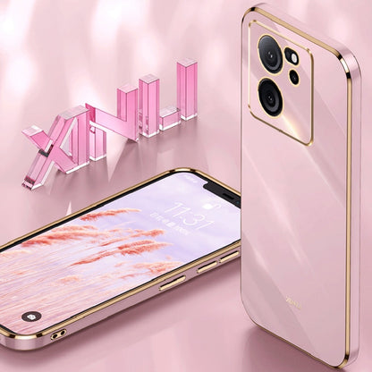 Pour Xiaomi Redmi K60 Ultra / Mi 13T Étui de Téléphone en TPU Électroplaqué 6D à Bord Droit XINLI (Noir)