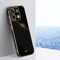 Pour Xiaomi Redmi Note 13 4G XINLI Coque de téléphone en TPU galvanisé 6D à bords droits (Noir)