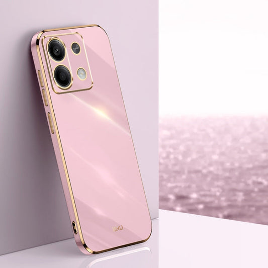 Pour Xiaomi Redmi Note 13 Pro 4G Coque de téléphone en TPU électrolytique 6D à bords droits XINLI (Violet Cerise)