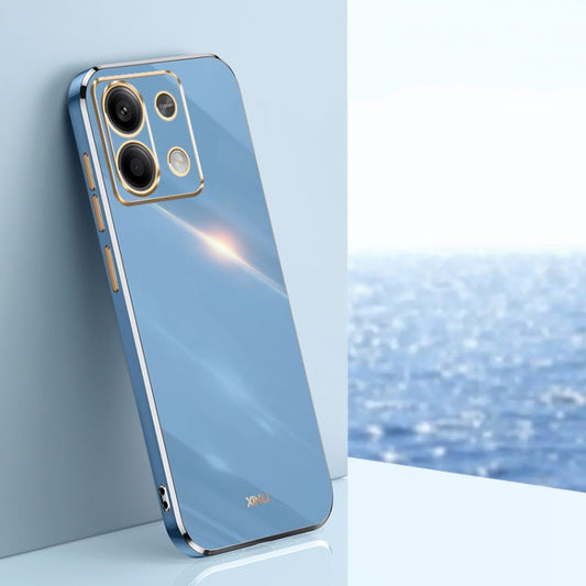 For Xiaomi Redmi Note 13 Pro 4G XINLI Straight Edge 6D Electroplate TPU Phone Case(Celestial Blue)
