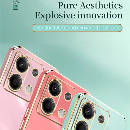 For Xiaomi Redmi Note 13 Pro 4G XINLI Straight Edge 6D Electroplate TPU Phone Case(Hawthorn Red)